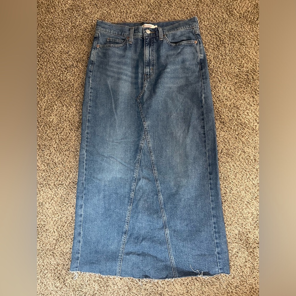 Levi Signature Denim Maxi Skirt